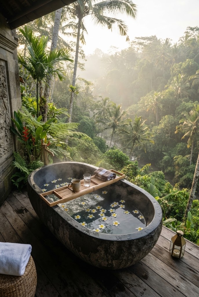Bali Honeymoon Villas with Private Outdoor Bathtubs