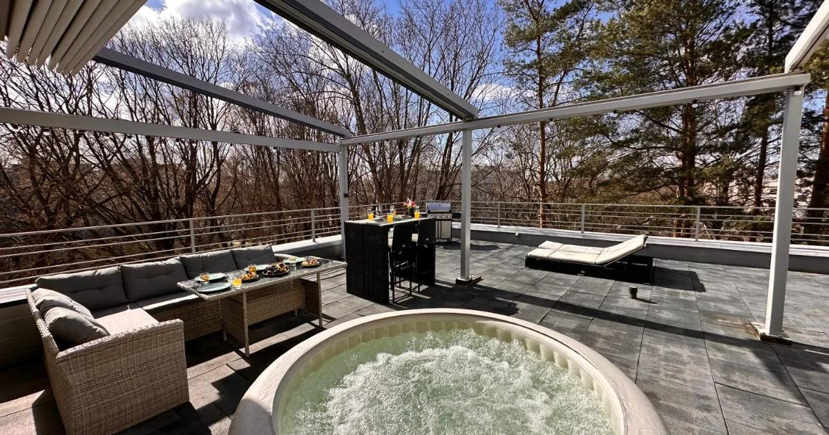 Fancy Penthouse & SPA - Hotel with Bathtub in Riga