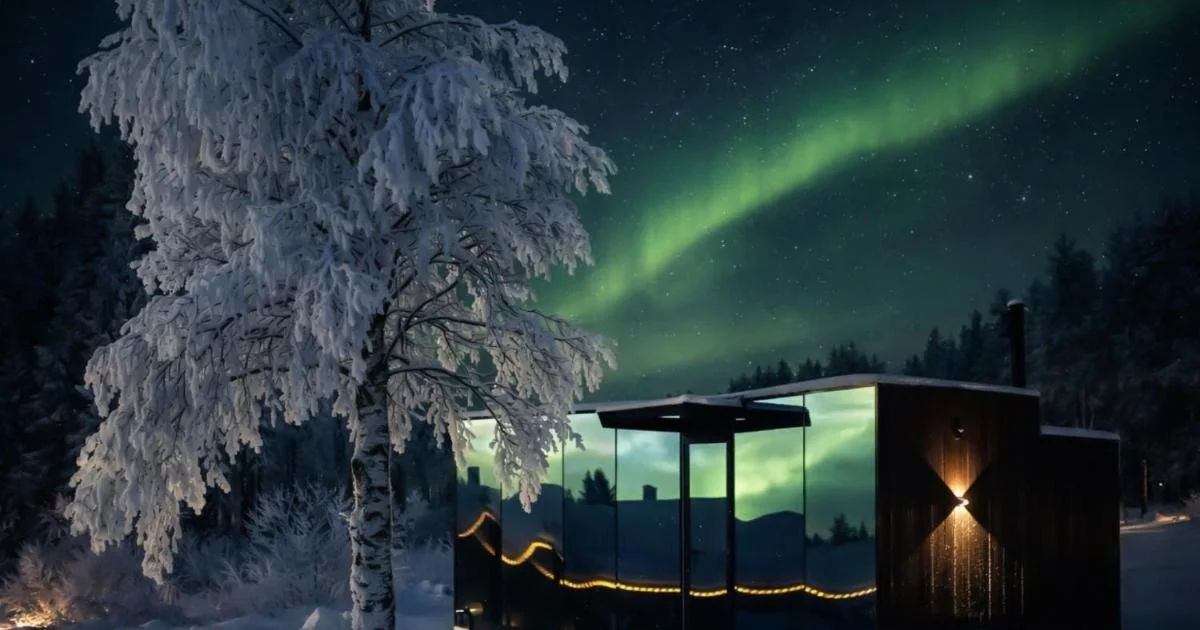 Sonka Resort Mirror House with Lake View - Hotel with Bathtub in Rovaniemi