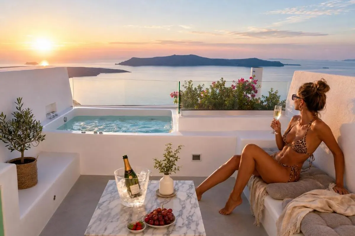 Mamma Mia Santorini Suites-Volcano -Caldera -Sunset View - Hotel with Bathtub in Santorini