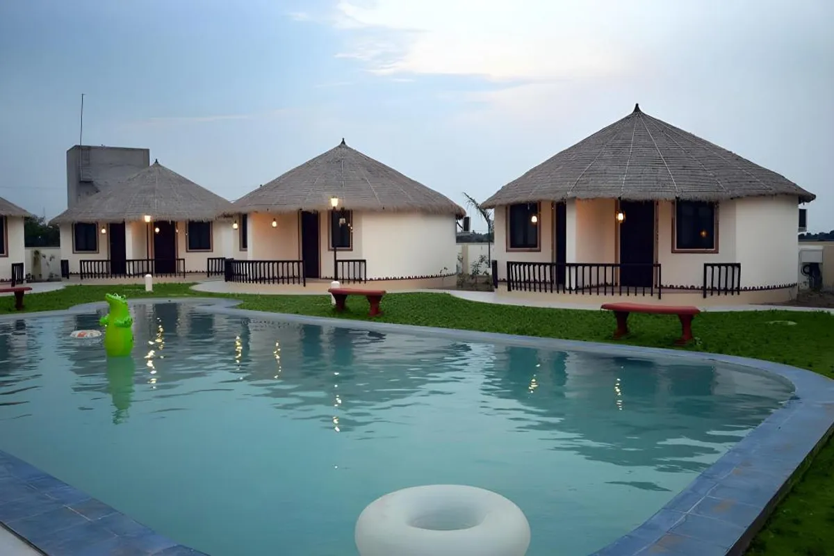 The Village Resort Mandvi bathroom and tub space